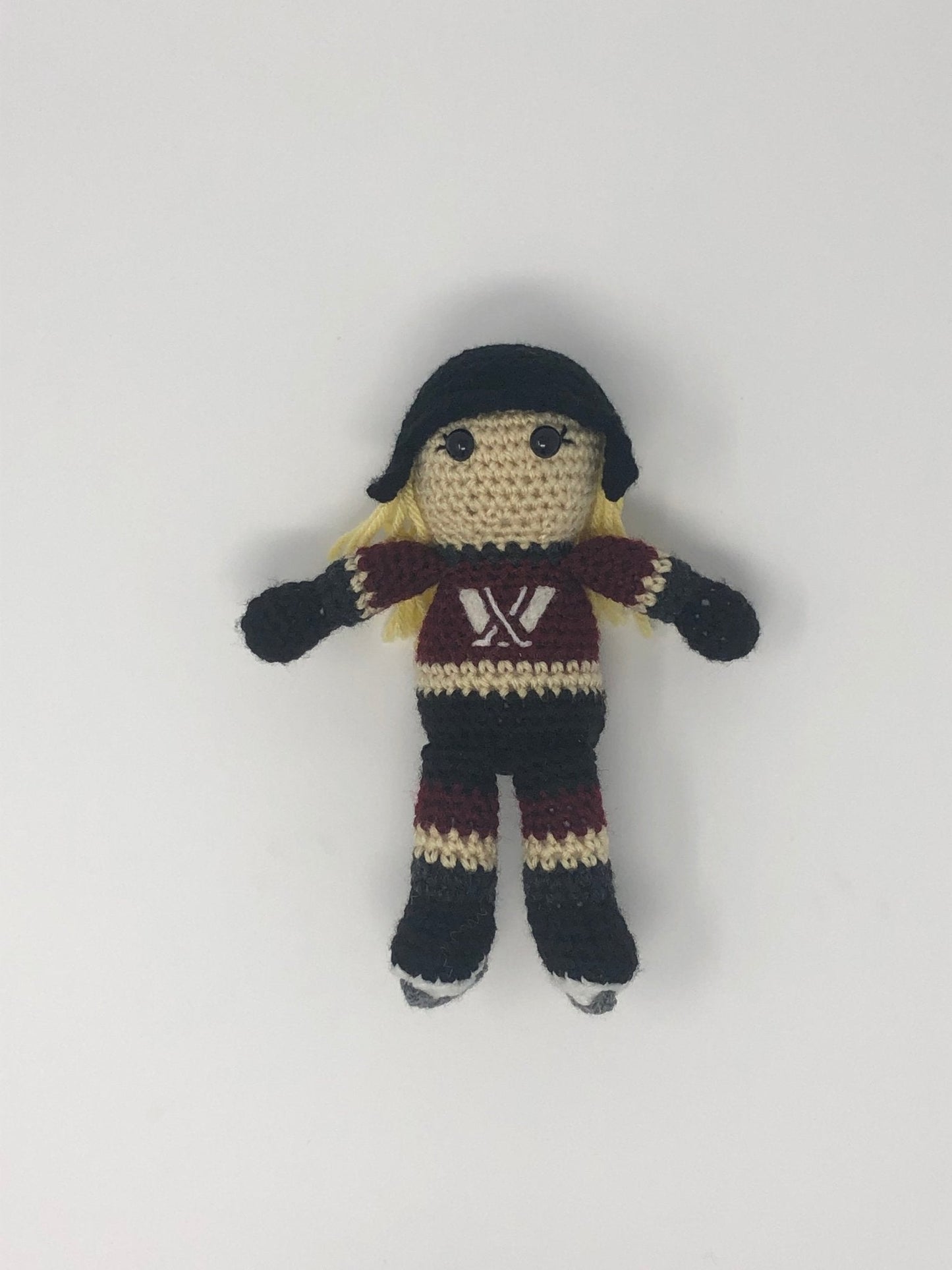 PWHL Montreal Crochet Hockey Doll - KaBon Creations