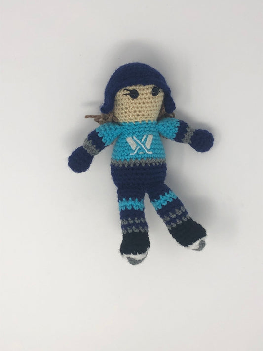 PWHL New York Crochet Hockey Doll - KaBon Creations
