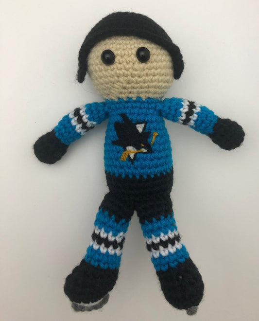 San Jose Sharks NHL Crochet Hockey Doll - KaBon Creations