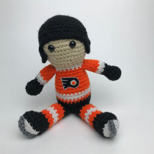 Philadelphia Flyers NHL Crochet Hockey Doll - KaBon Creations
