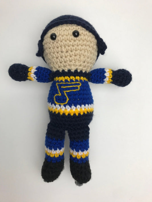 St Louis Blues NHL Crochet Hockey Doll - KaBon Creations