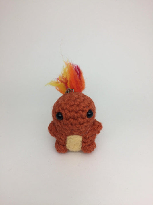 Charmander, Charmeleon, Charizard Pokemon Crochet Dolls or Keychains - KaBon Creations